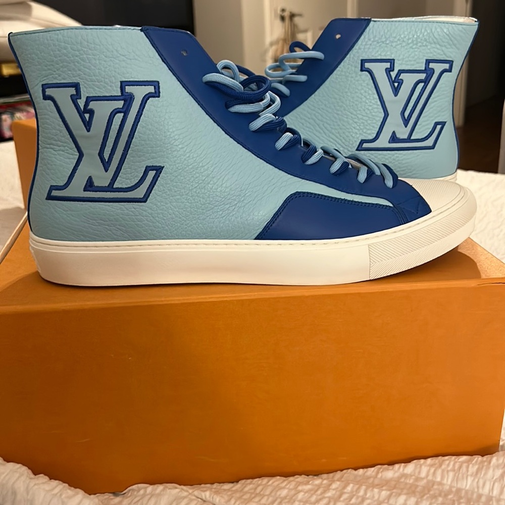 Louis Vuitton high top canvas sneakers